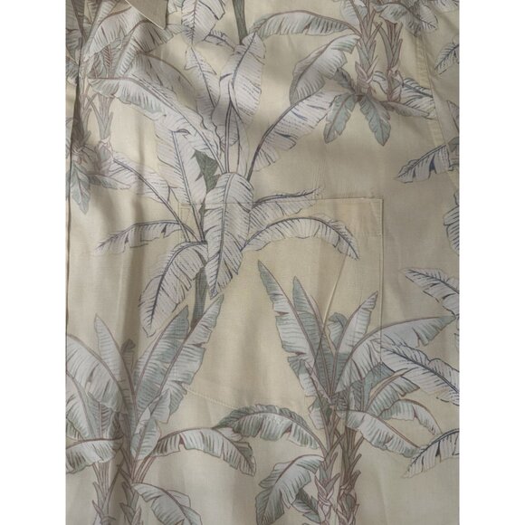 VTG Cooke Street 2XL Men's PULLOVER Hawaiian Shirt USA Floral Yellow Blue Dad - Picture 3 of 7